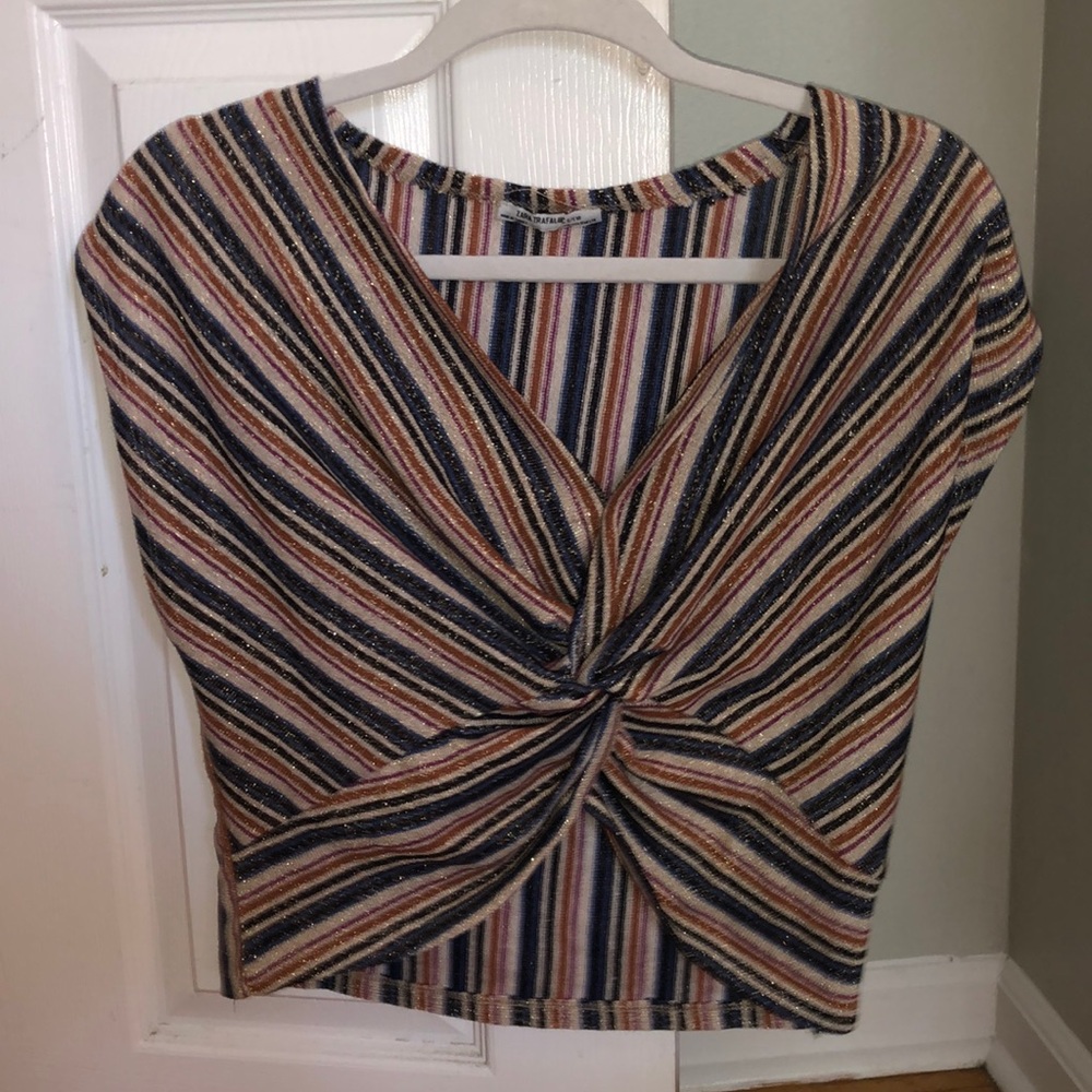 Zara multi color sparkly top